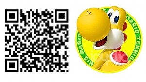 Yellow Yoshi Mario Tennis Open QR Code Yellow Yoshi Mario Tennis Open QR Code
